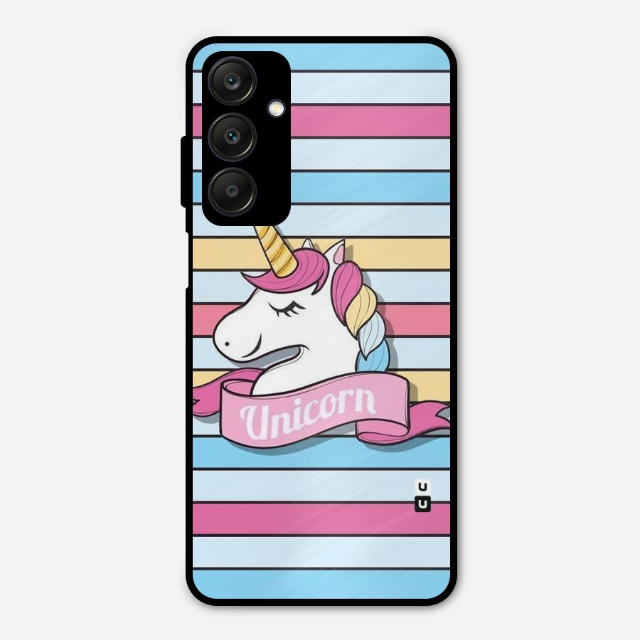Unicorn Stripes Metal Back Case for Galaxy A25 5G