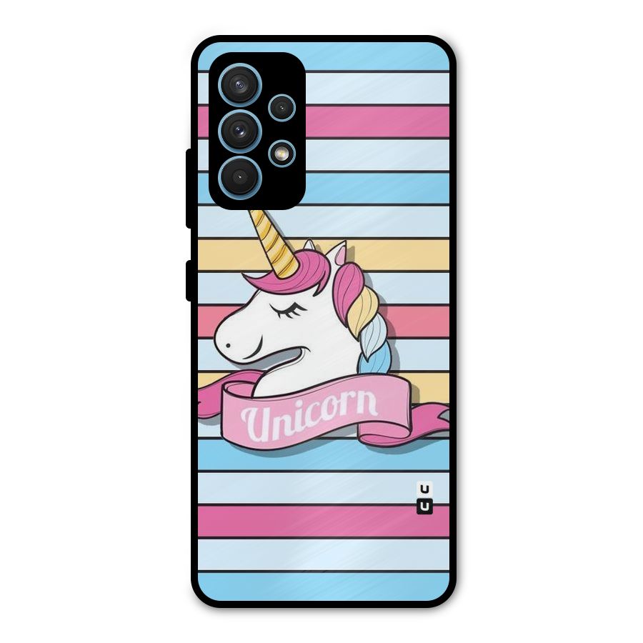 Unicorn Stripes Metal Back Case for Galaxy A32
