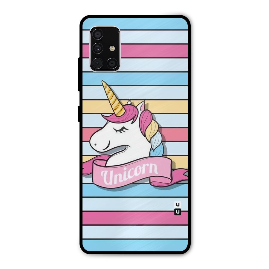 Unicorn Stripes Metal Back Case for Galaxy A51