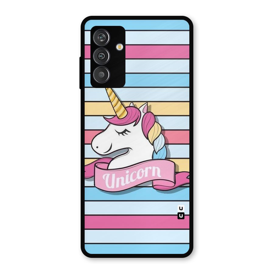 Unicorn Stripes Metal Back Case for Galaxy F13