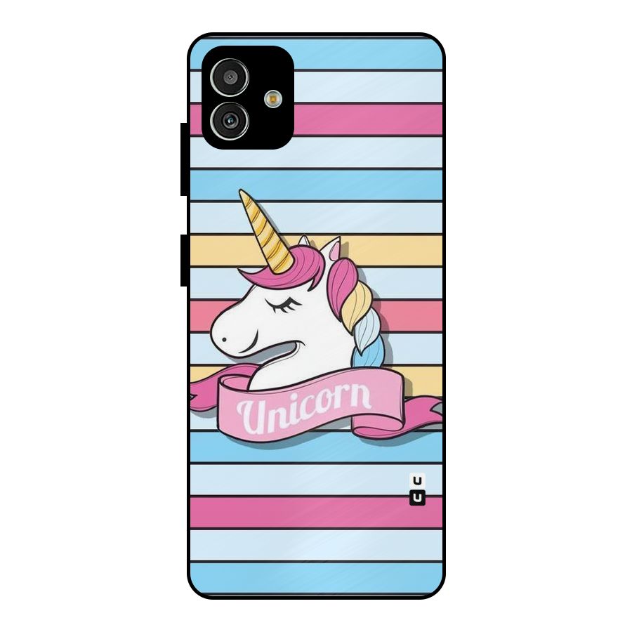 Unicorn Stripes Metal Back Case for Galaxy M13 5G
