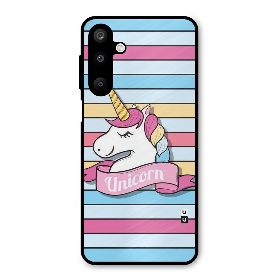 Unicorn Stripes Metal Back Case for Galaxy M16