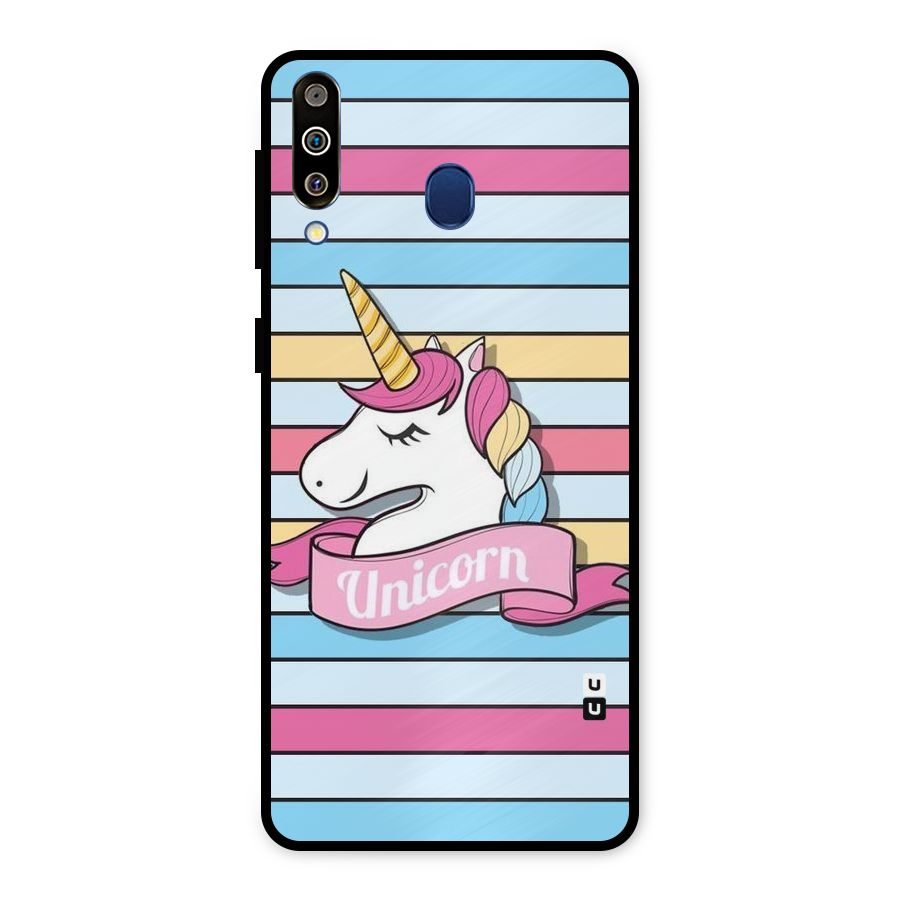 Unicorn Stripes Metal Back Case for Galaxy M30