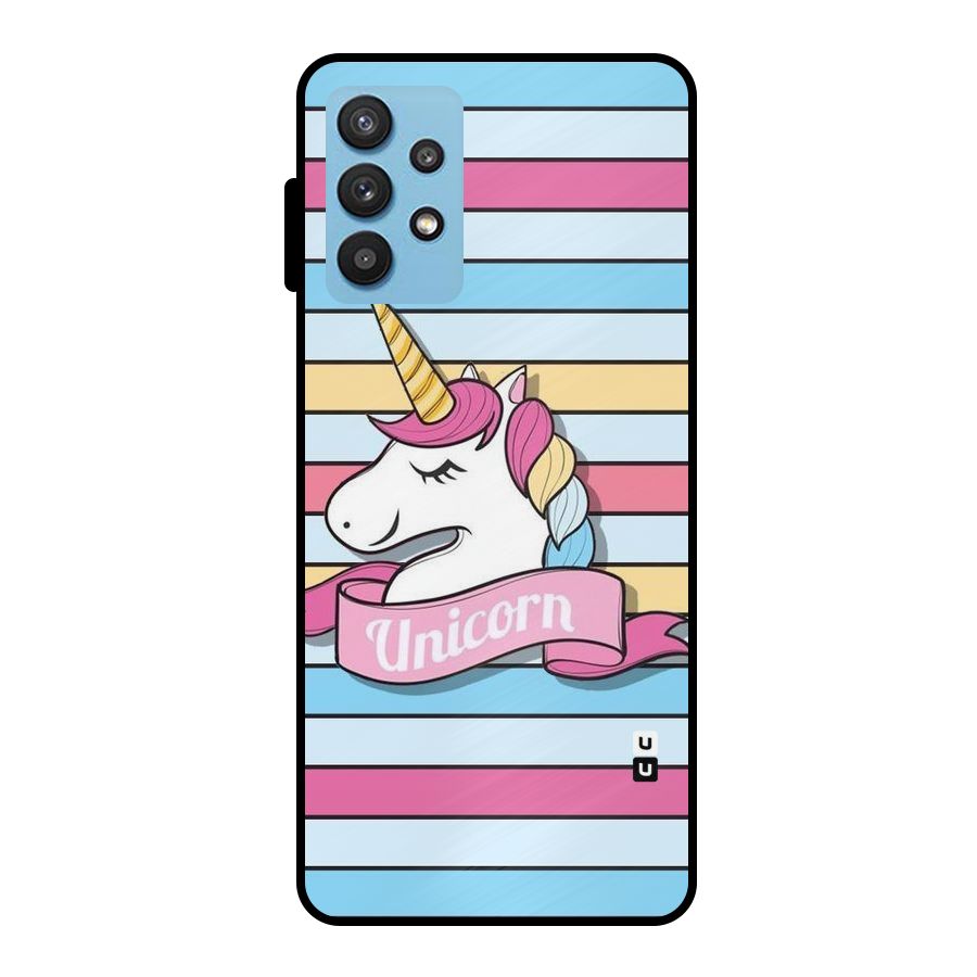 Unicorn Stripes Metal Back Case for Galaxy M32 5G