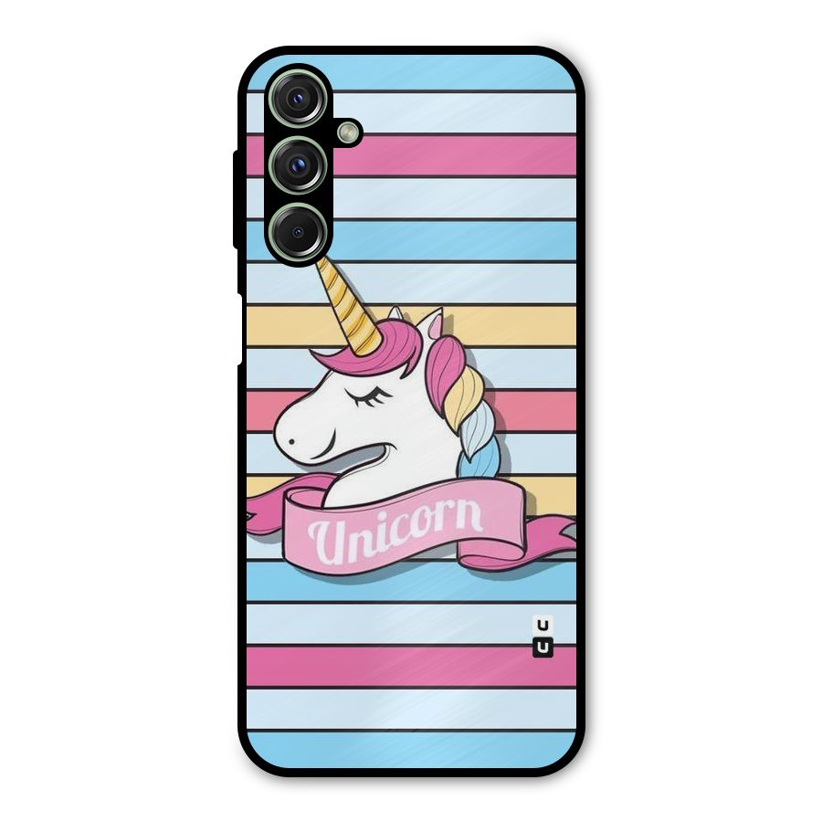 Unicorn Stripes Metal Back Case for Galaxy M34