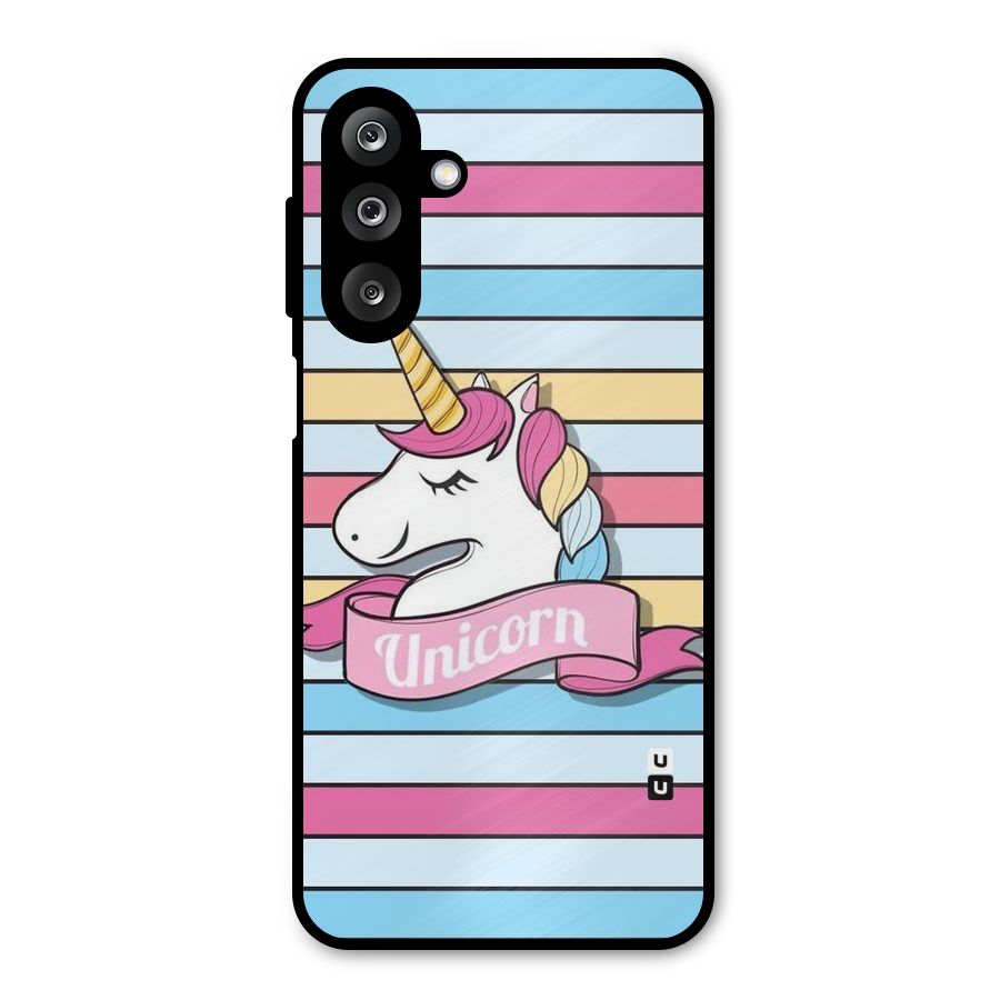 Unicorn Stripes Metal Back Case for Galaxy M36