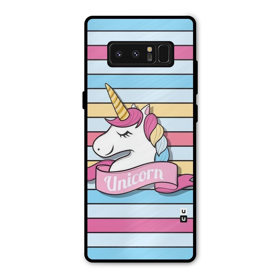 Unicorn Stripes Metal Back Case for Galaxy Note 8