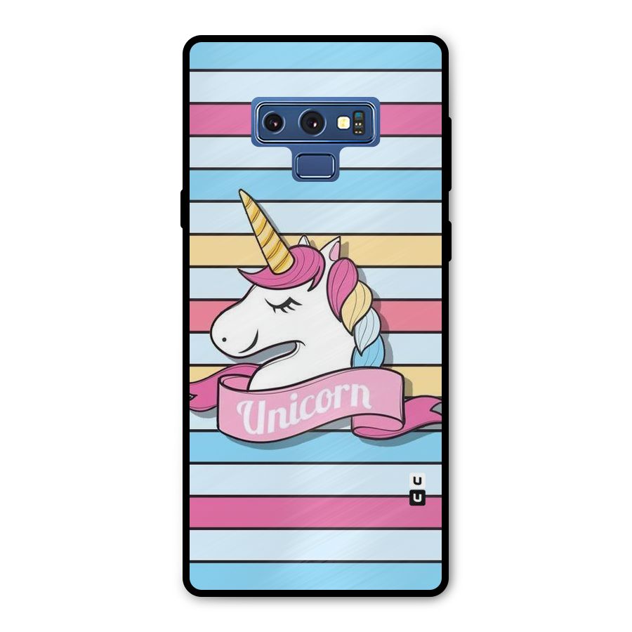 Unicorn Stripes Metal Back Case for Galaxy Note 9