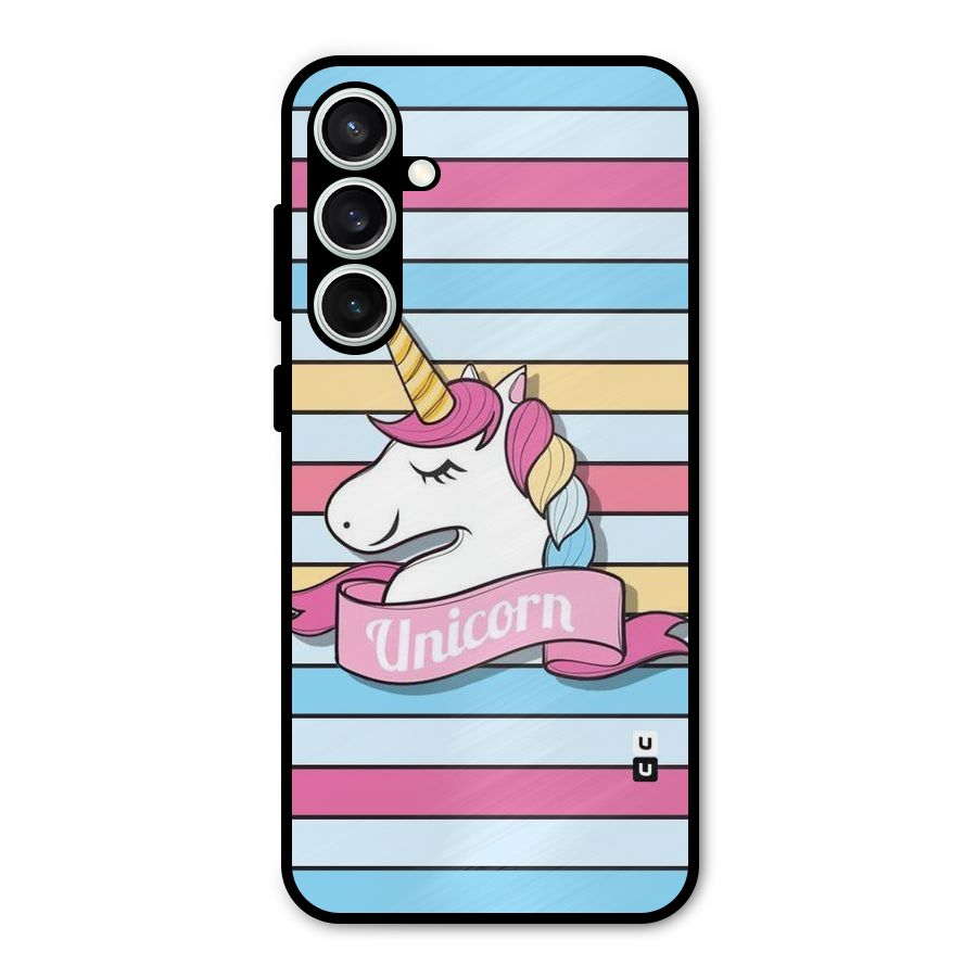 Unicorn Stripes Metal Back Case for Galaxy S23 FE
