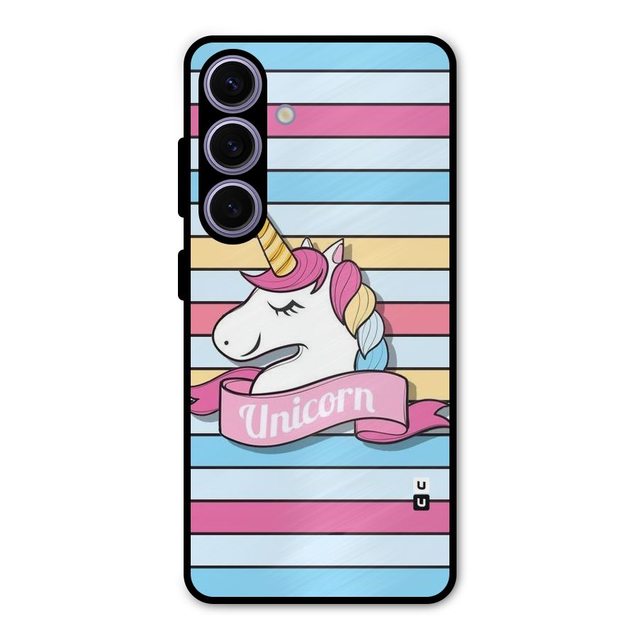 Unicorn Stripes Metal Back Case for Galaxy S24