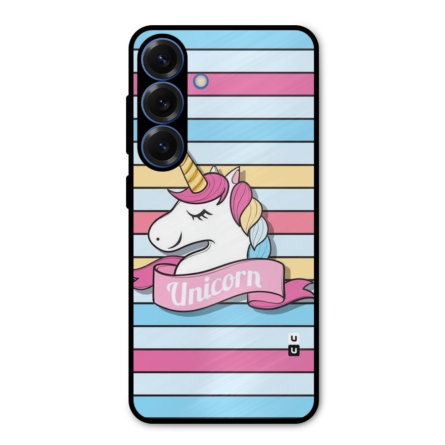 Unicorn Stripes Metal Back Case for Galaxy S25