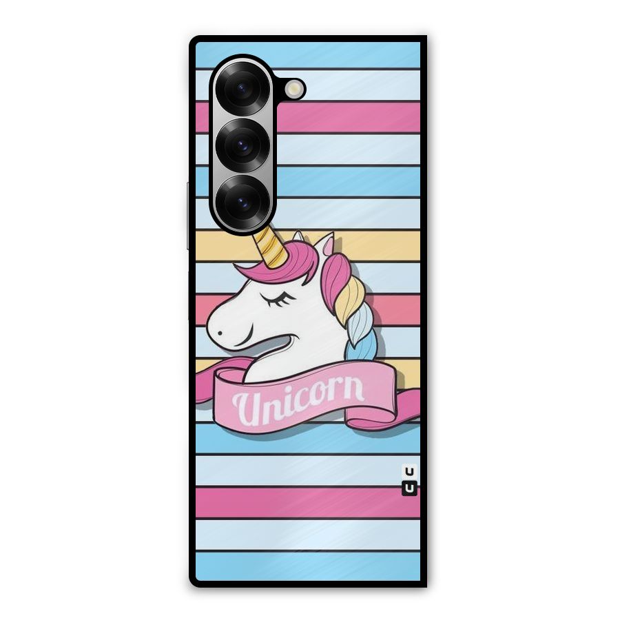Unicorn Stripes Metal Back Case for Galaxy Z Fold6