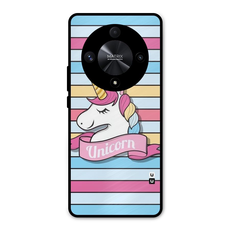 Unicorn Stripes Metal Back Case for Honor X9b