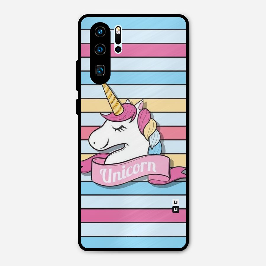 Unicorn Stripes Metal Back Case for Huawei P30 Pro