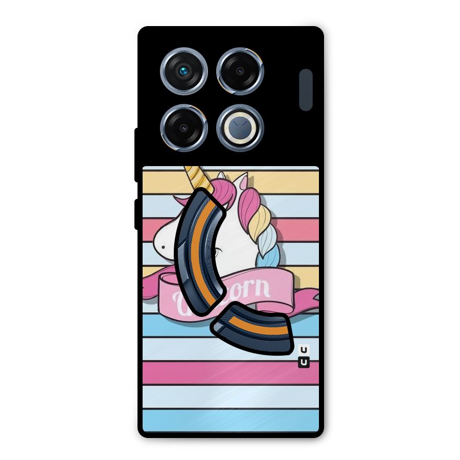Unicorn Stripes Metal Back Case for Infinix GT 20 Pro