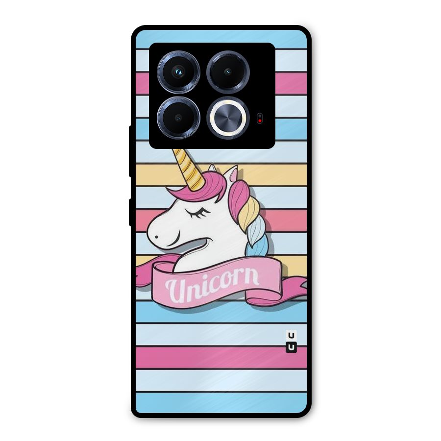Unicorn Stripes Metal Back Case for Infinix Note 40 5G