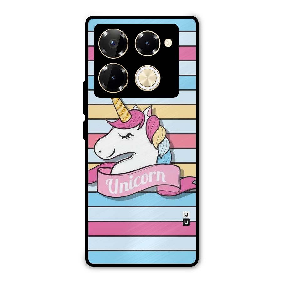 Unicorn Stripes Metal Back Case for Infinix Note 40 Pro