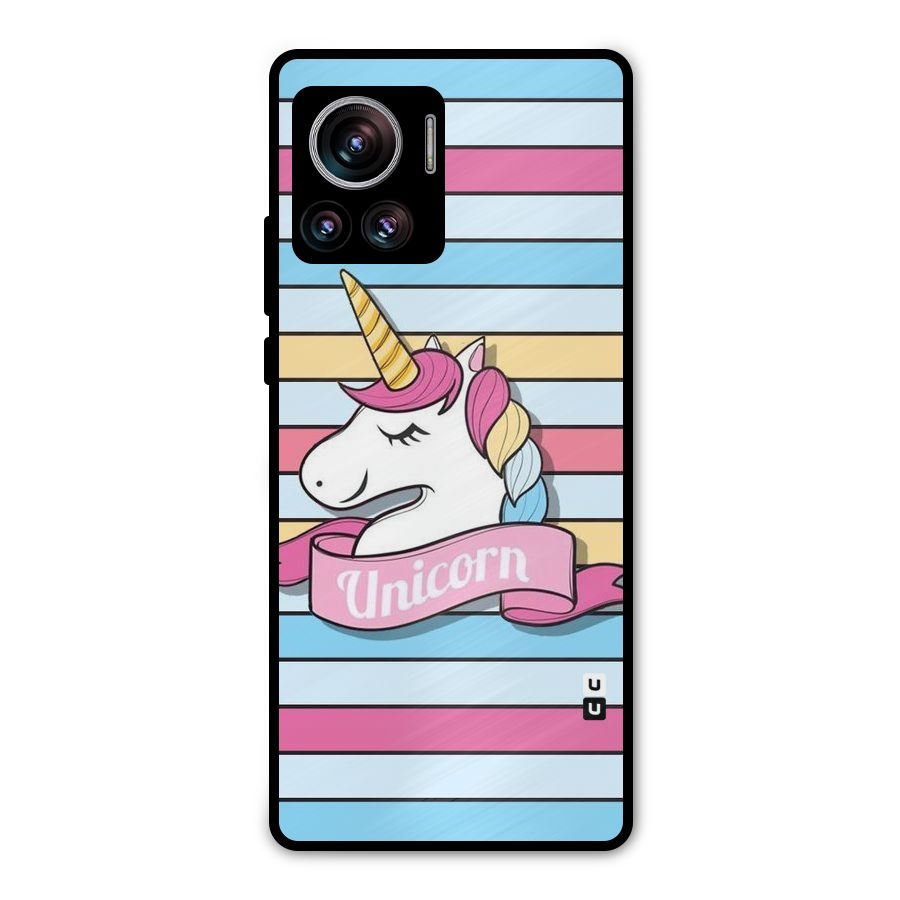 Unicorn Stripes Metal Back Case for Motorola Edge 30 Ultra