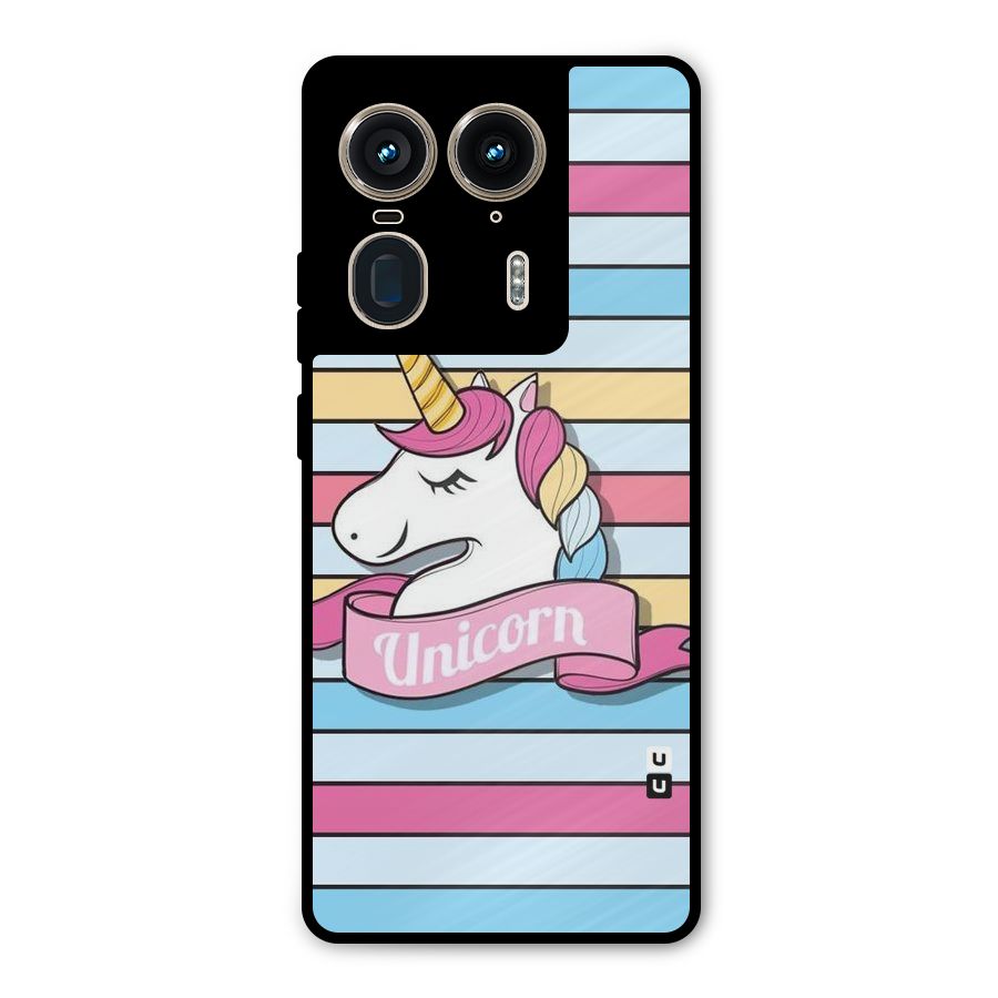 Unicorn Stripes Metal Back Case for Motorola Edge 50 Ultra