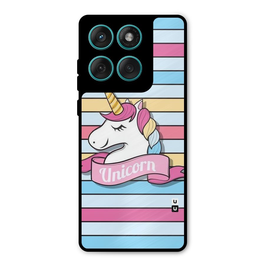 Unicorn Stripes Metal Back Case for Motorola Edge 60 Fusion