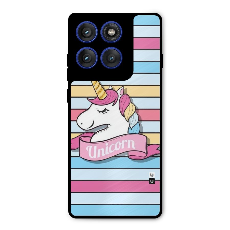 Unicorn Stripes Metal Back Case for Motorola Edge 60 Pro