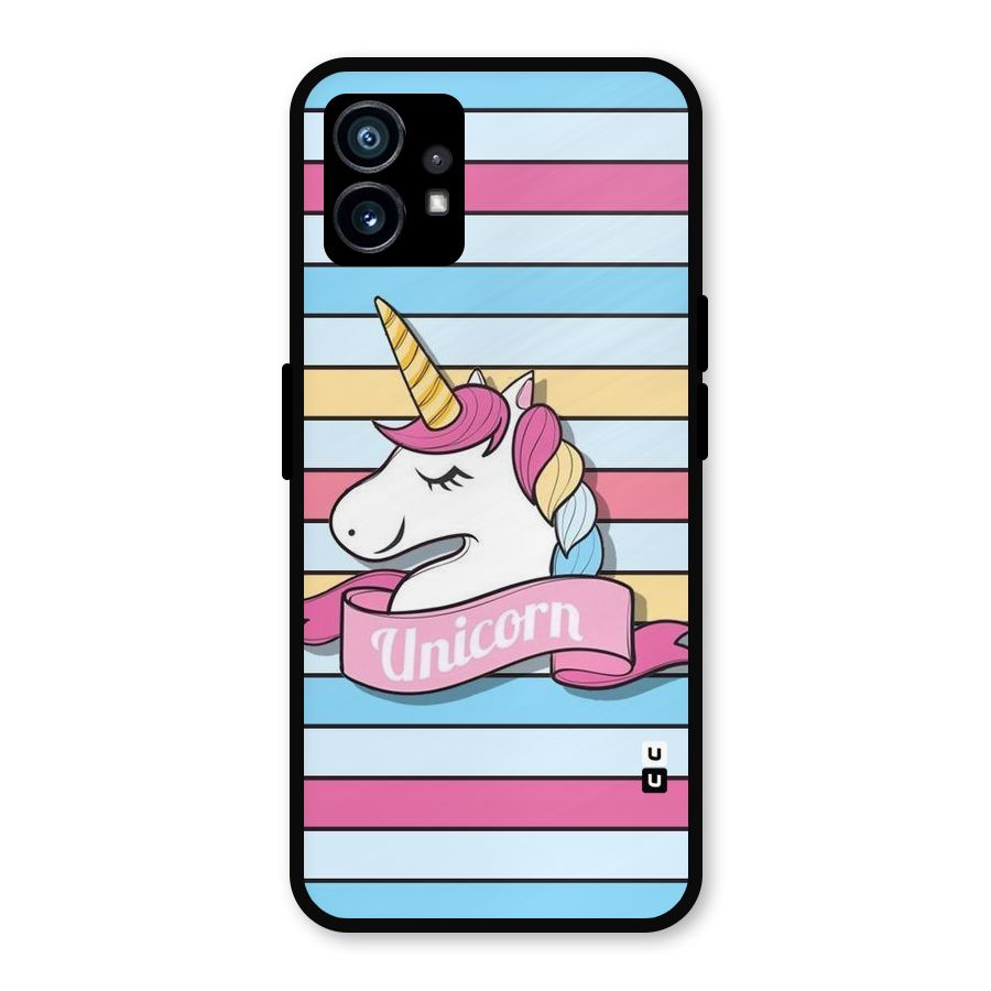 Unicorn Stripes Metal Back Case for Nothing Phone 1