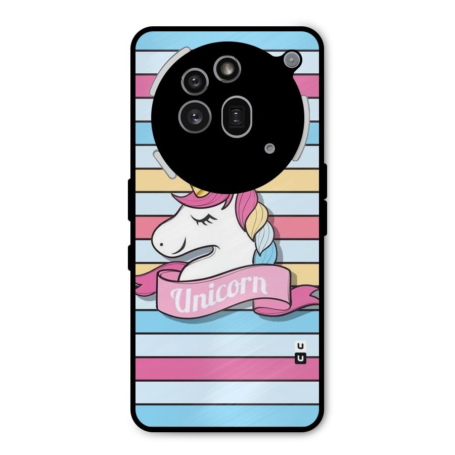 Unicorn Stripes Metal Back Case for Nothing Phone 3a Pro