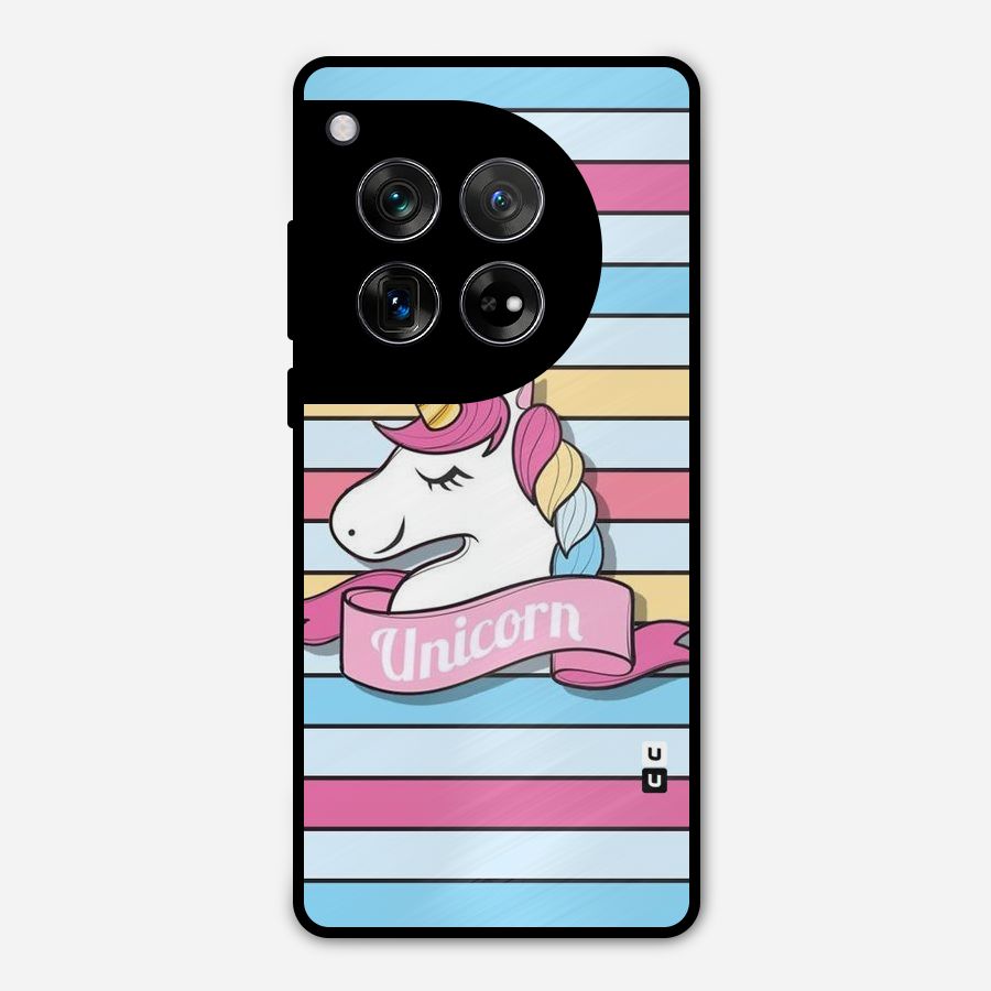 Unicorn Stripes Metal Back Case for OnePlus 12