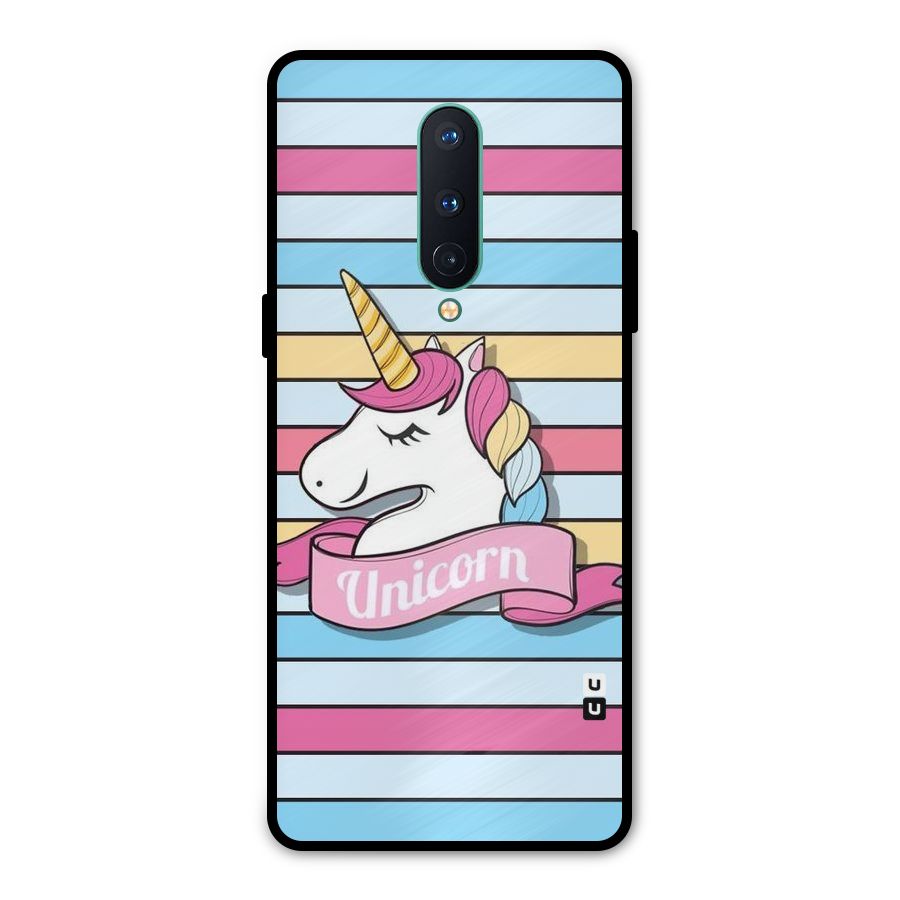 Unicorn Stripes Metal Back Case for OnePlus 8