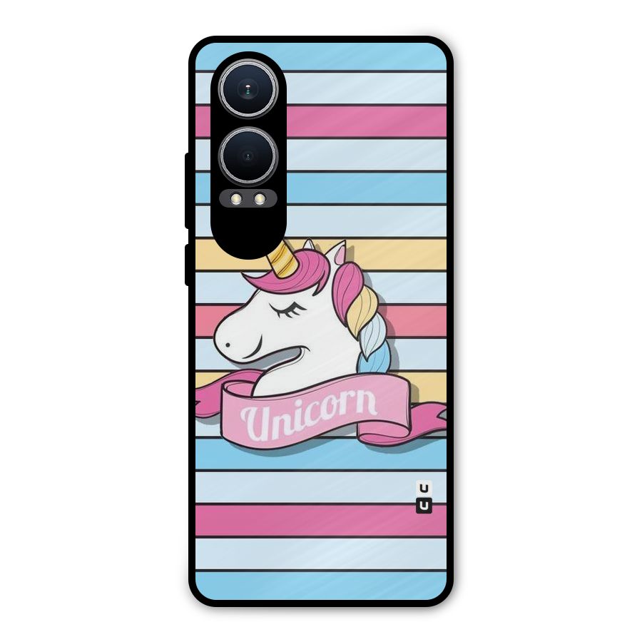 Unicorn Stripes Metal Back Case for OnePlus Nord CE4 Lite