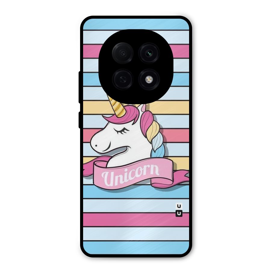 Unicorn Stripes Metal Back Case for Oppo F29 Pro