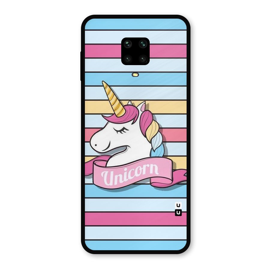 Unicorn Stripes Metal Back Case for Poco M2