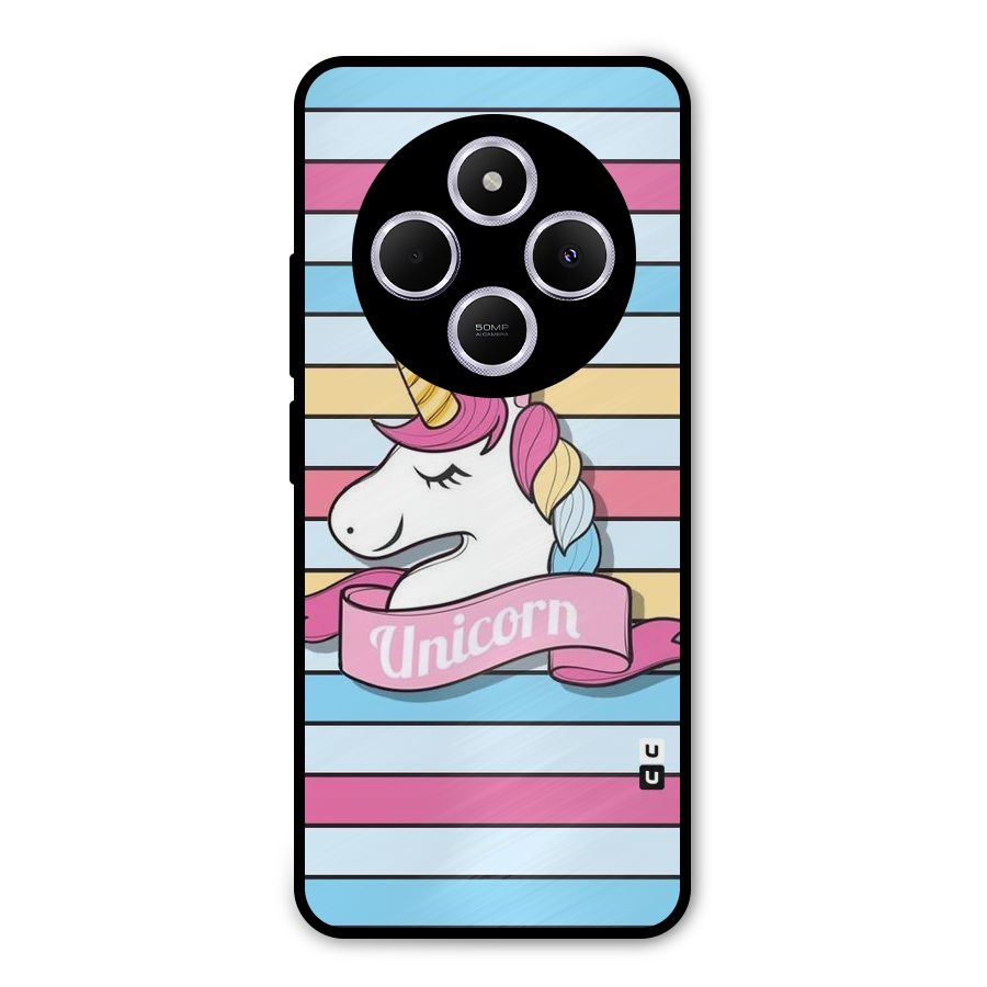Unicorn Stripes Metal Back Case for Poco M7