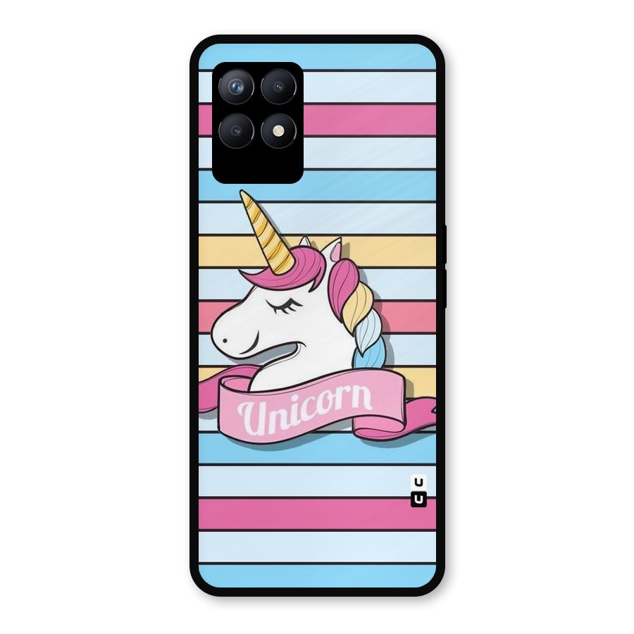 Unicorn Stripes Metal Back Case for Realme 8i