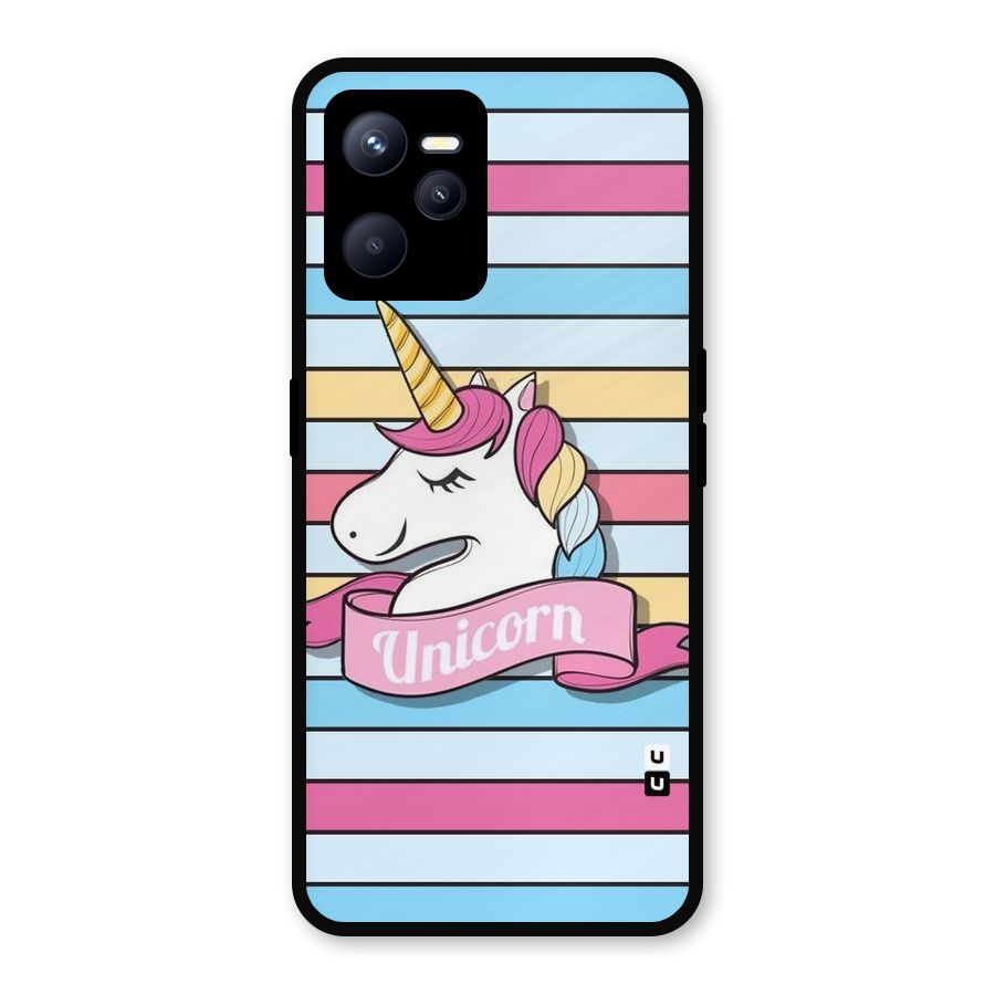 Unicorn Stripes Metal Back Case for Realme C35