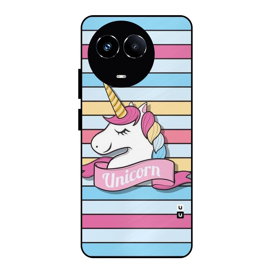Unicorn Stripes Metal Back Case for Realme Narzo 60X
