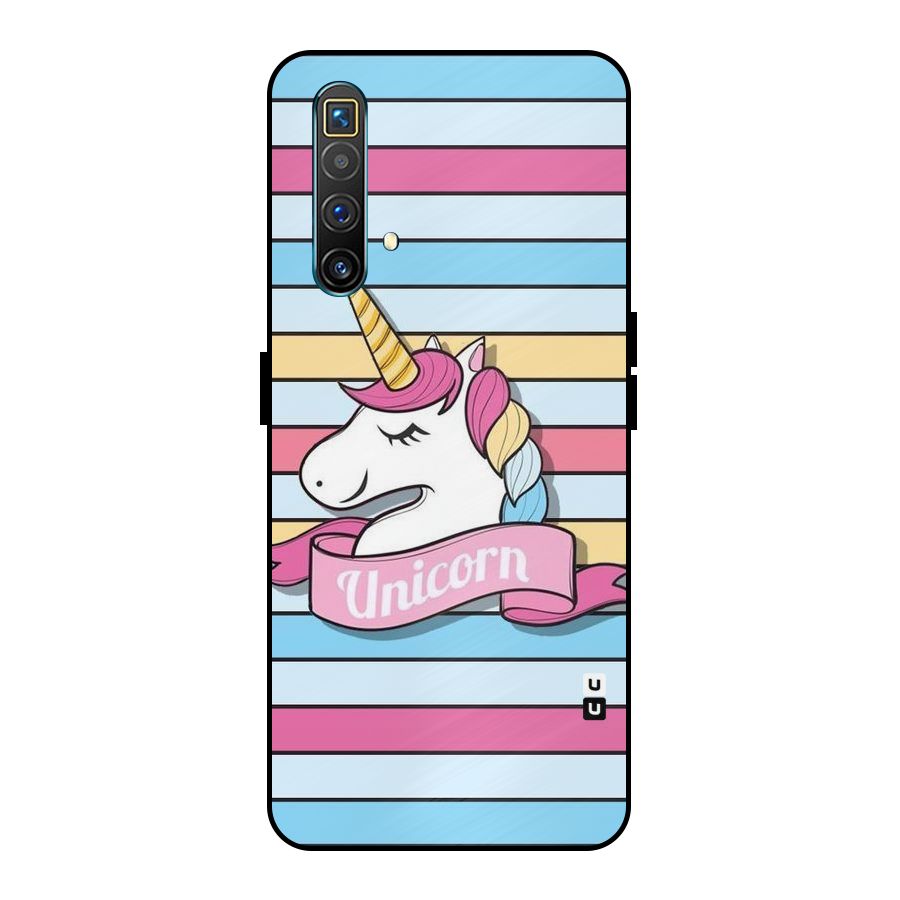 Unicorn Stripes Metal Back Case for Realme X3 SuperZoom