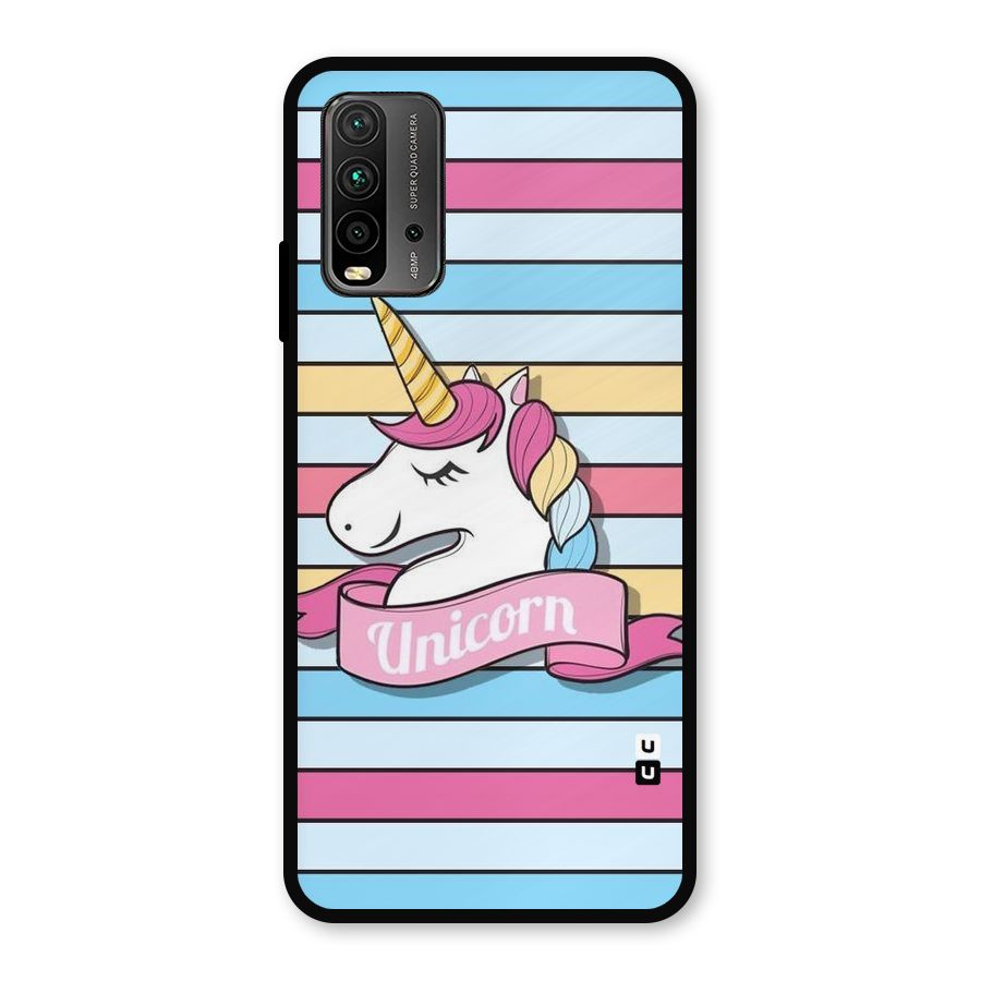 Unicorn Stripes Metal Back Case for Redmi 9 Power