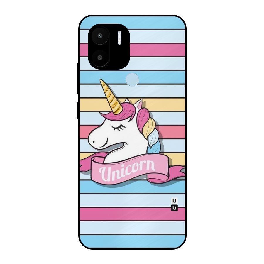 Unicorn Stripes Metal Back Case for Redmi A2+