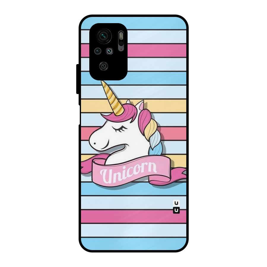 Unicorn Stripes Metal Back Case for Redmi Note 10S