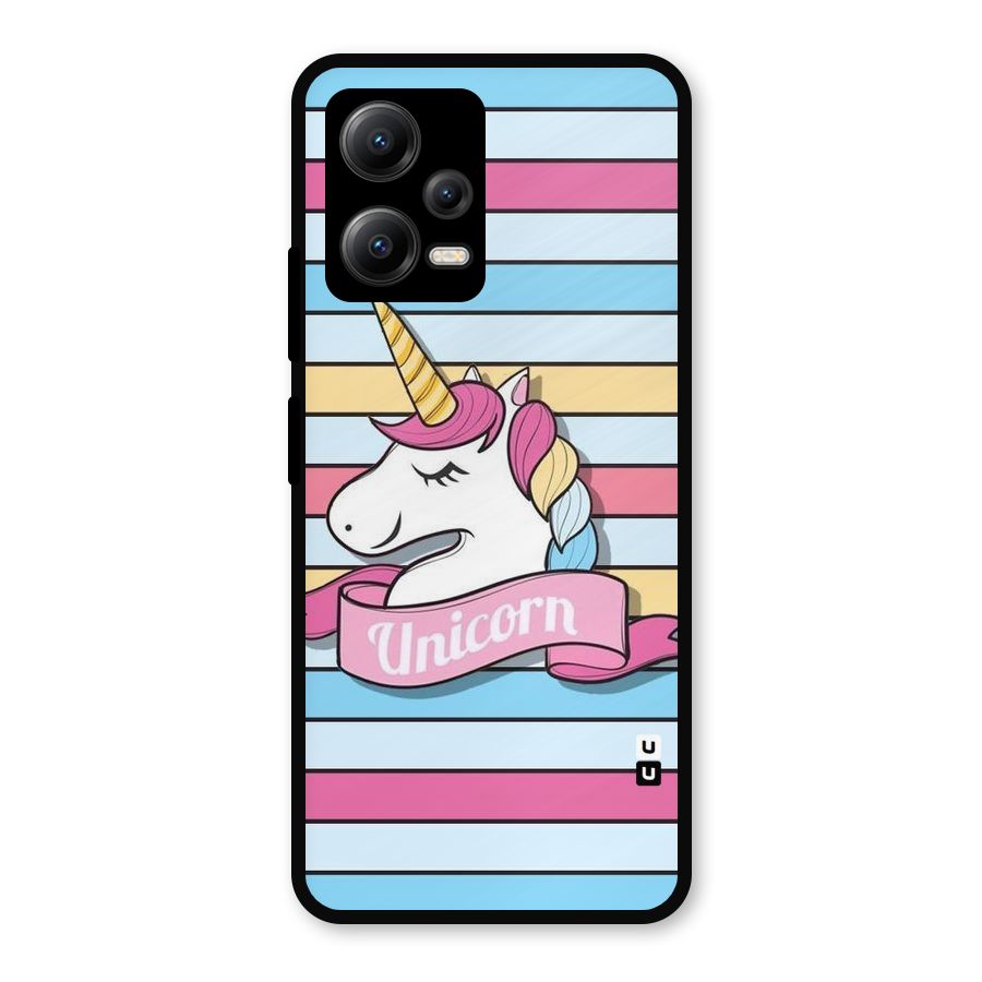 Unicorn Stripes Metal Back Case for Redmi Note 12 5G