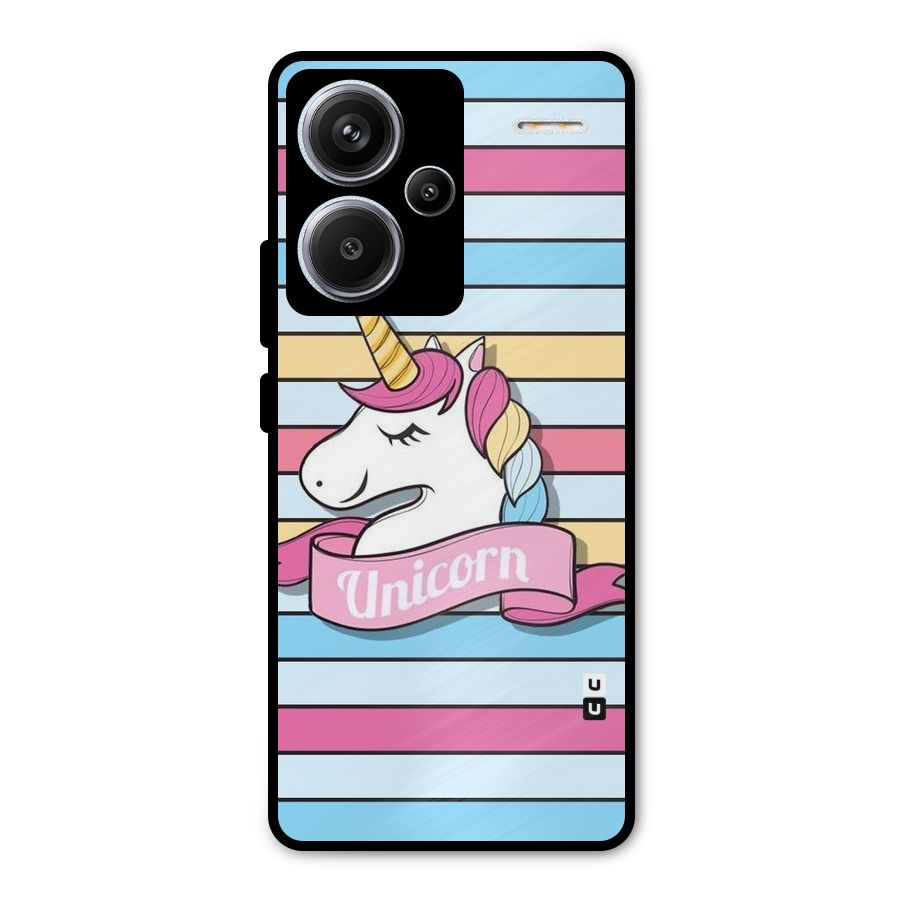 Unicorn Stripes Metal Back Case for Redmi Note 13 Pro Plus
