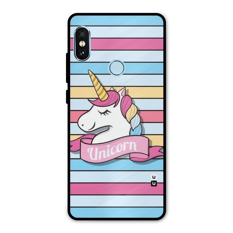 Unicorn Stripes Metal Back Case for Redmi Note 5 Pro