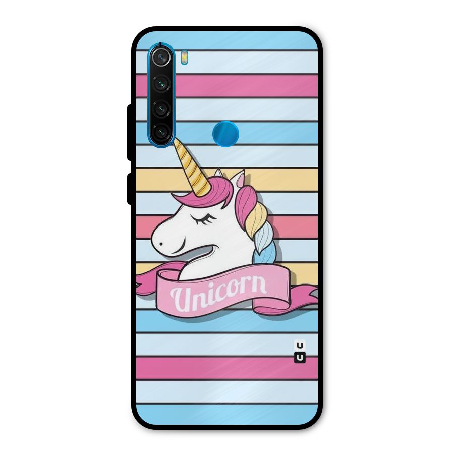 Unicorn Stripes Metal Back Case for Redmi Note 8