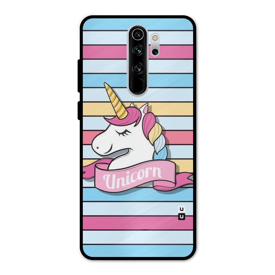 Unicorn Stripes Metal Back Case for Redmi Note 8 Pro