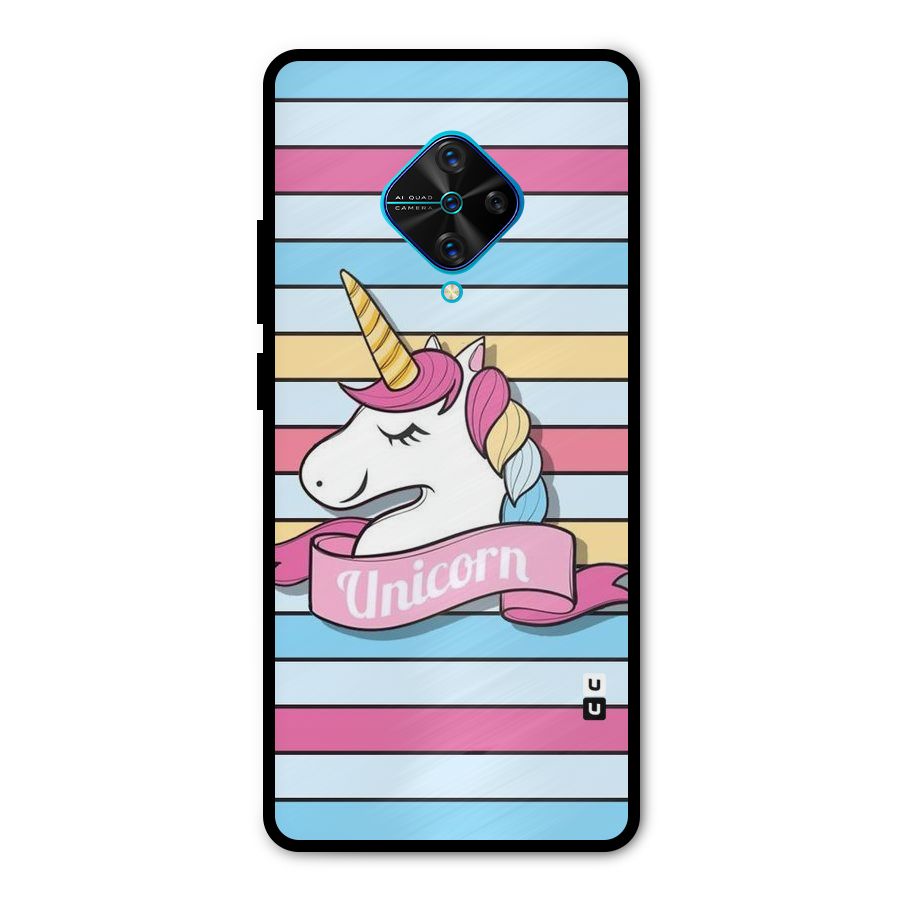 Unicorn Stripes Metal Back Case for Vivo S1 Pro