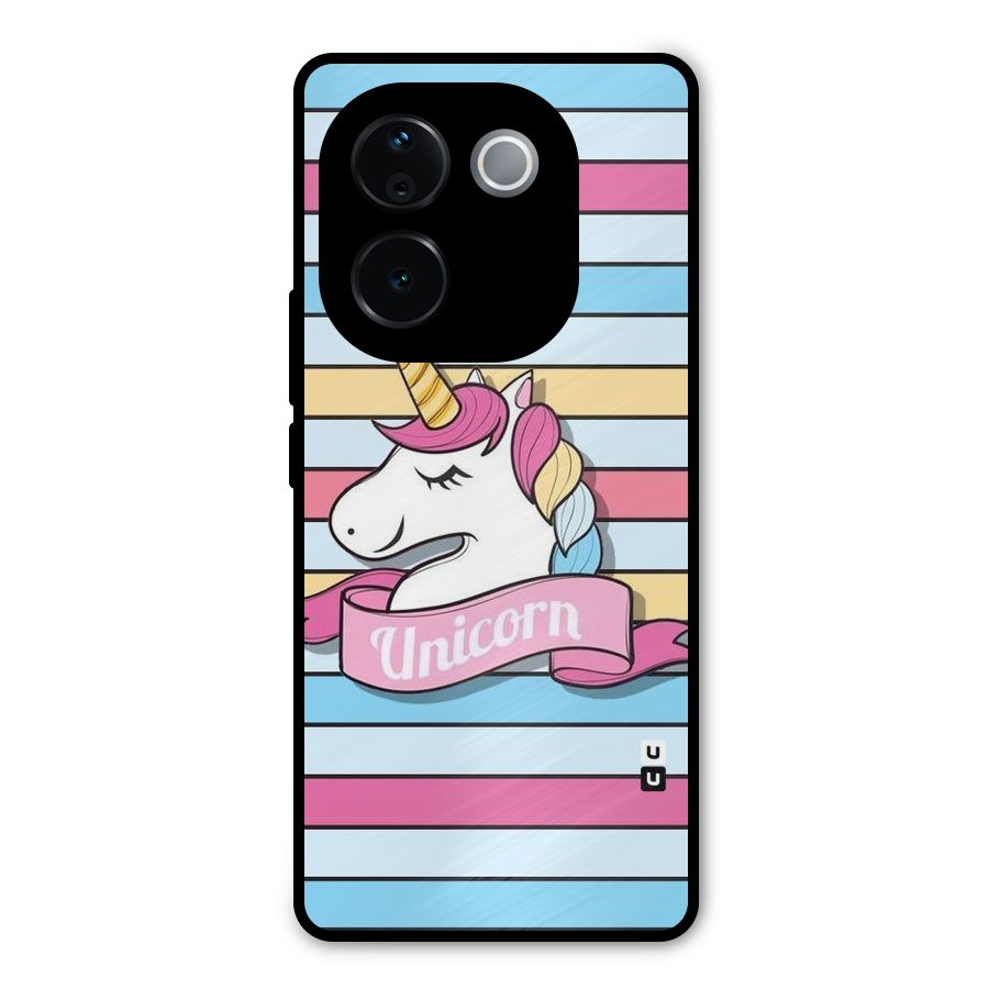Unicorn Stripes Metal Back Case for Vivo T3 Pro