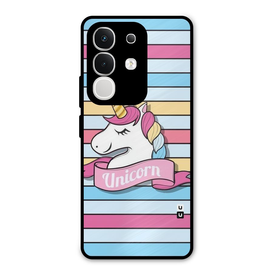 Unicorn Stripes Metal Back Case for Vivo T4x