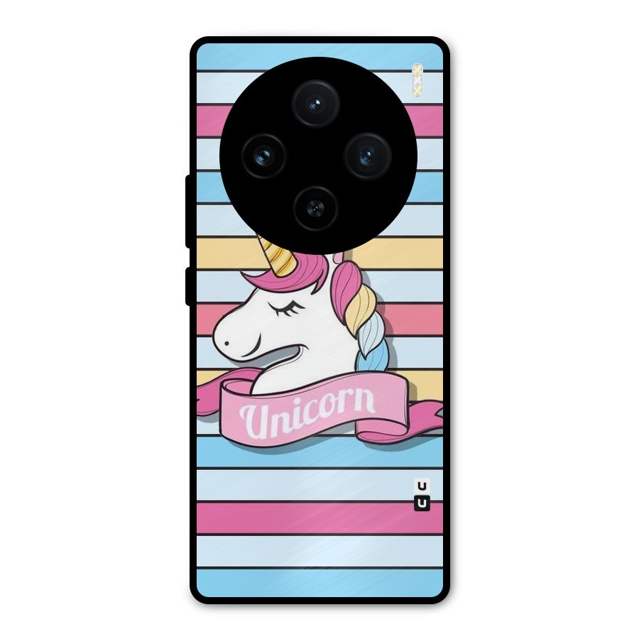 Unicorn Stripes Metal Back Case for Vivo X100