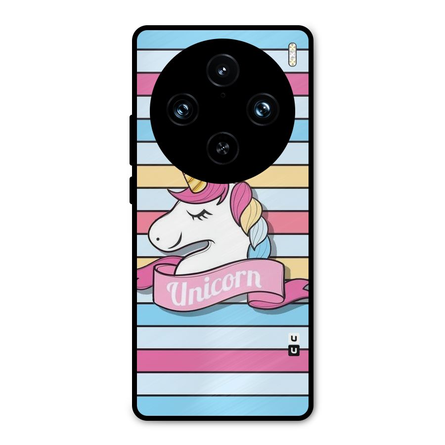 Unicorn Stripes Metal Back Case for Vivo X100 Pro